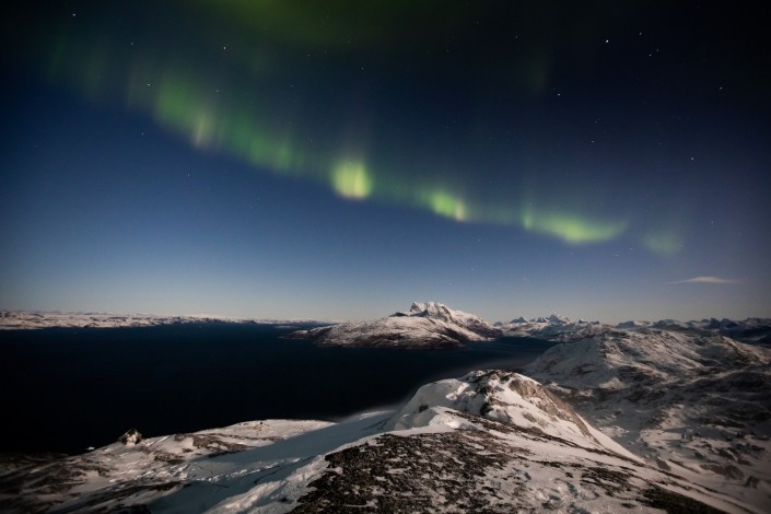 Mountain Night View. Photo by Matthew Littlewood - Visit Greenland